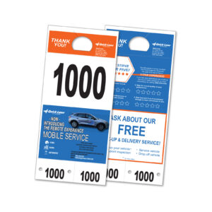 Custom Standard AdVer-Tag/Post Card Reply Number 5.5x12 (w/Oval Hole) -
