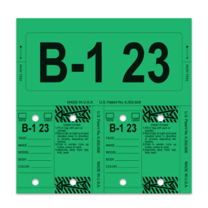 Control-Tags - #226 - Green - Qty. 1 each With Rings