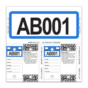 Color-Top Control-Tags - #227 - Blue - Qty. 1 each With Rings