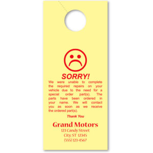 Custom Hang Tags - Yellow(1)