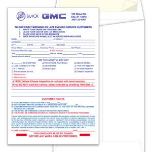 After Hours Envelope, Personalized- 6" X 9" - NDE- Peel N Seal - Qty. 1 ea