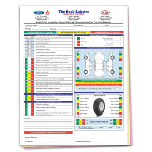 Custom Multi-Point Vehicle Checkup - 3 Part - 8.5" x 11" -  Qty.   1 each
