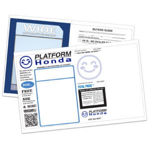 11" x 17" Laser Window Stick , CUSTOM, Perm. Adh., 1 Pt. - Qty. 1 each
