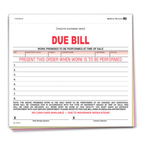 Due Bill - Imprinted (1)